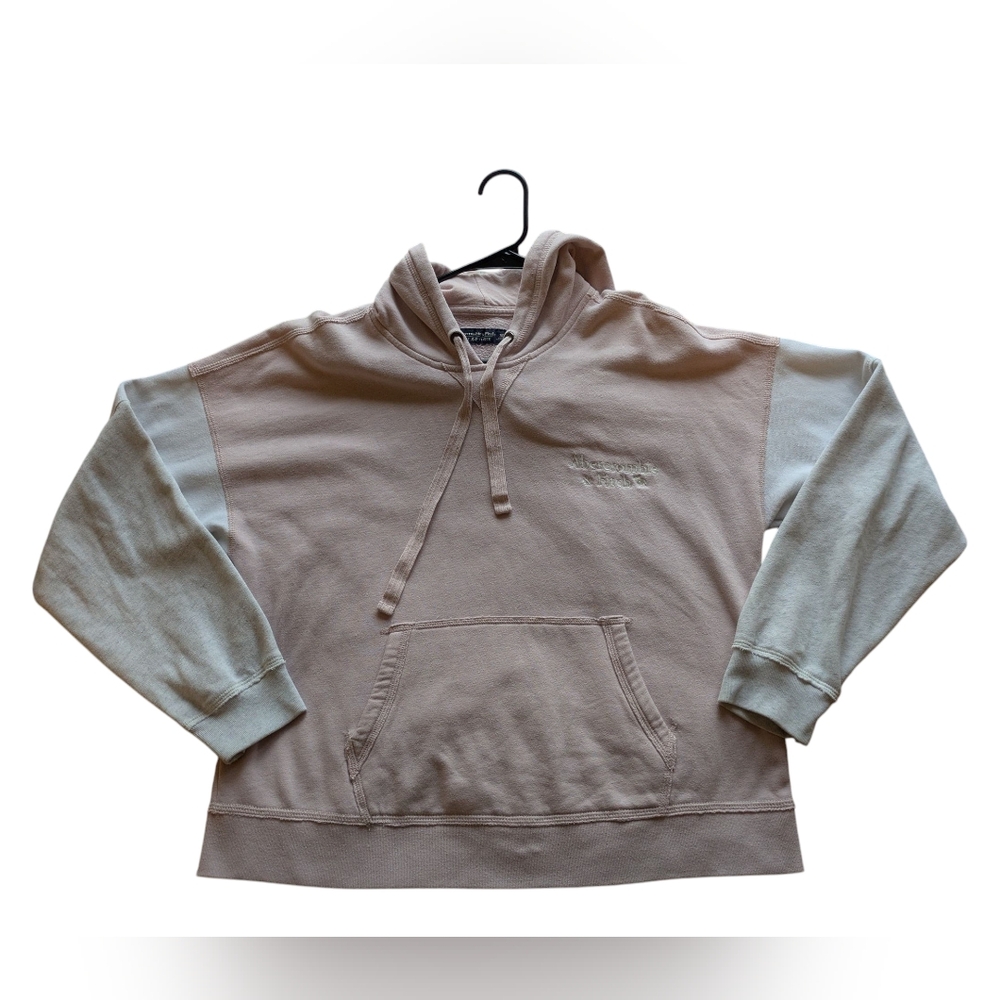 Abercrombie + Fitch Fleece Pink Raglan Sweatshirt Xl Extra Large Soft Girl Cozy